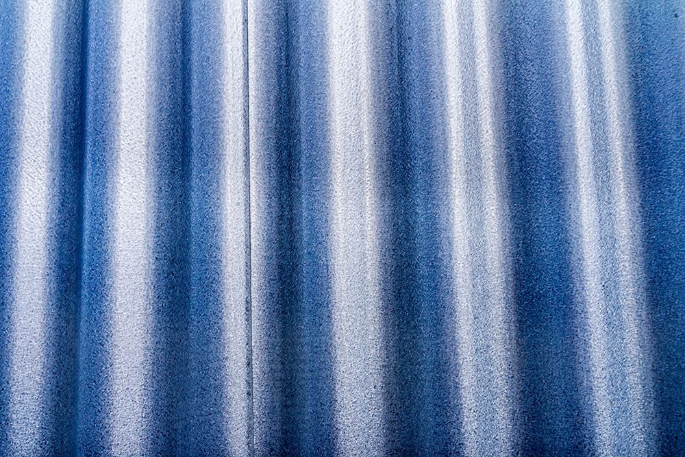 Silver Light blue Corrugated Lead-Metal abstract Patterns Background-Reykjavik-Iceland art print by William Perry for $57.95 CAD