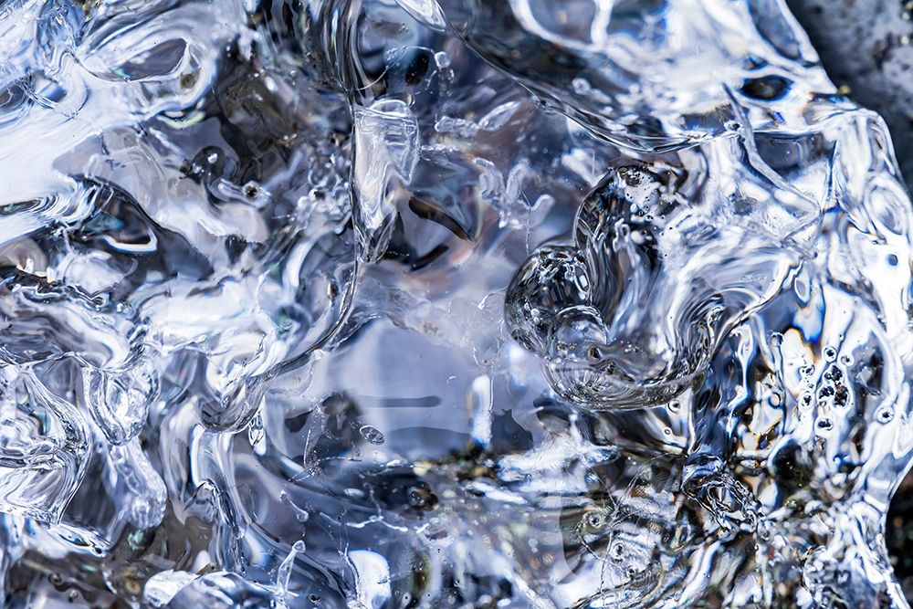 Abstract ice patterns background Diamond Beach Jokulsarlon Glacier Lagoon Vatnajokull National Park art print by William Perry for $57.95 CAD