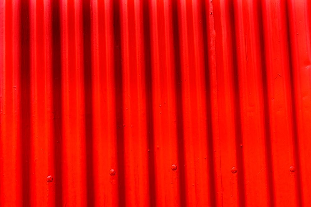 Bright red orange Corrugated Lead-Metal abstract Patterns Background-Reykjavik-Iceland art print by William Perry for $57.95 CAD