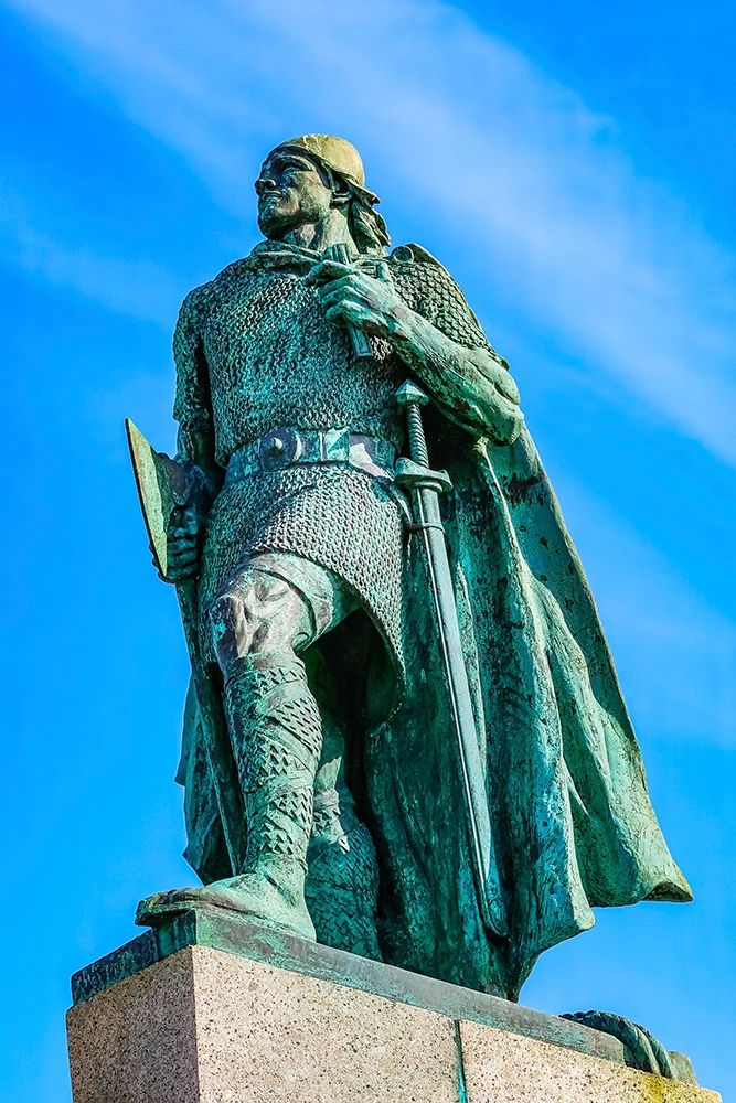 Leifur Eriksson Statue Highest Hill-Reykjavik-Iceland art print by William Perry for $57.95 CAD