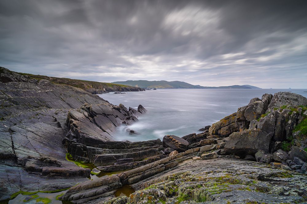 Europe-Ireland-Eyeries-Landscape with the Beara Bowl rock formation art print by Jaynes Gallery for $57.95 CAD