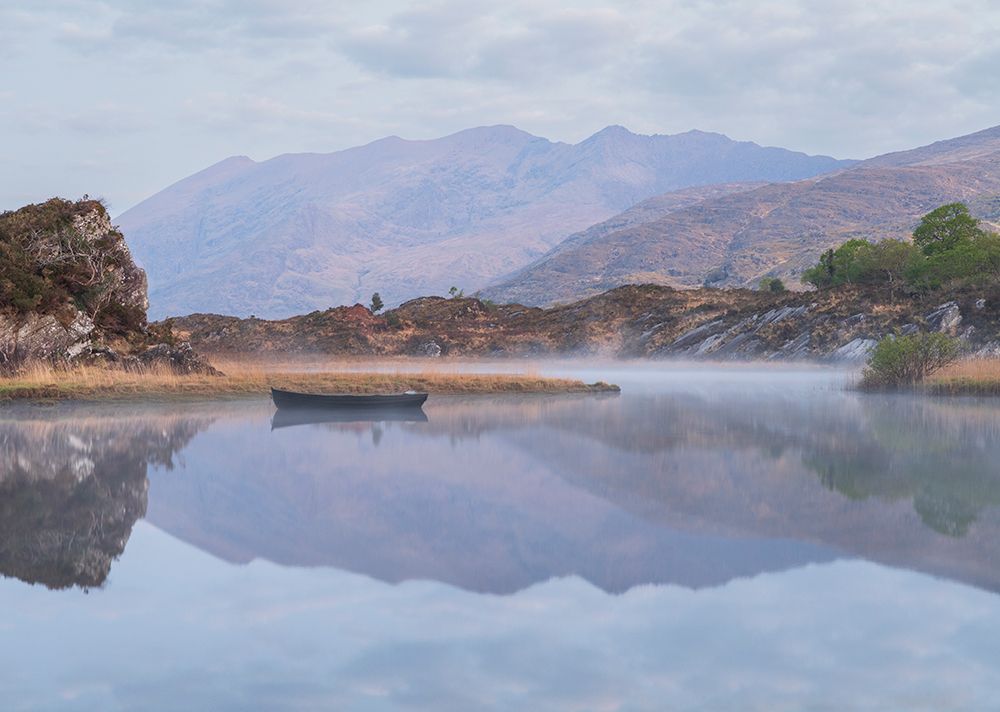 Ireland-Lough Leane Boat and reflections on lake art print by Jaynes Gallery for $57.95 CAD