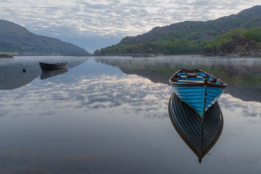 Ireland-Lough Leane Boats and reflections on lake art print by Jaynes Gallery for $57.95 CAD