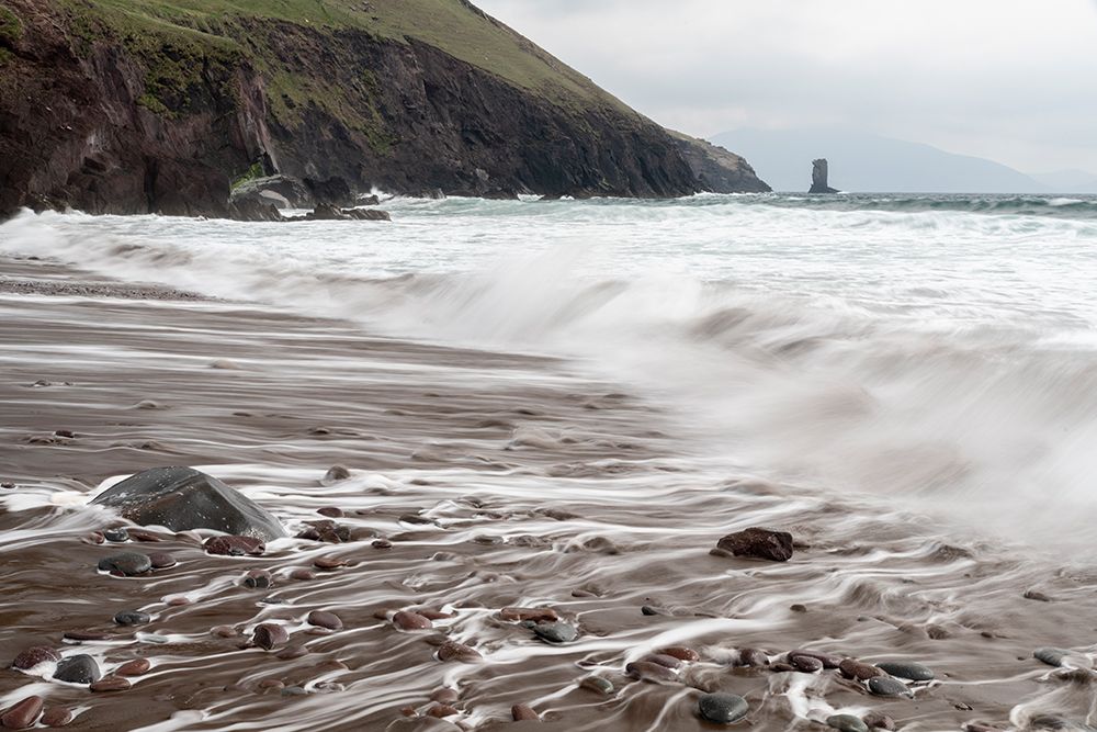 Ireland-County Kerry-Dunmore Head Cliff and wave on ocean and beach art print by Jaynes Gallery for $57.95 CAD