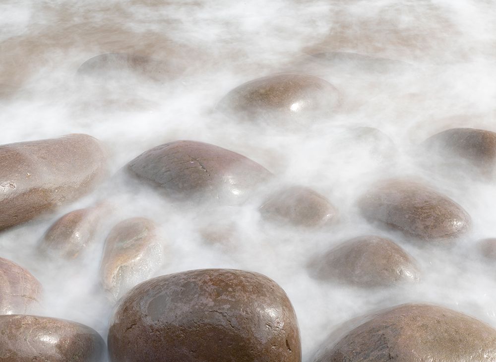 Ireland-Kinard Close-up of wave on smooth beach rocks art print by Jaynes Gallery for $57.95 CAD