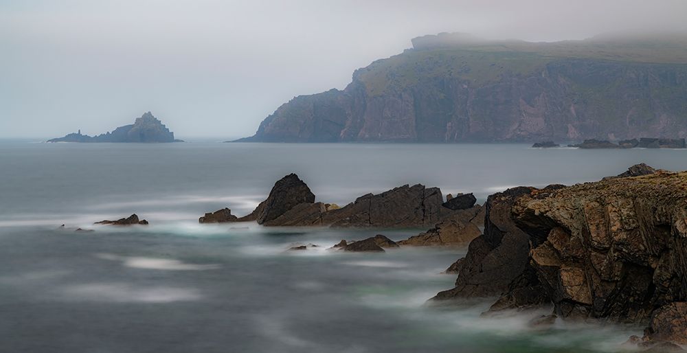 Ireland-Ferriters Cove Ocean and cliff in misty landscape art print by Jaynes Gallery for $57.95 CAD