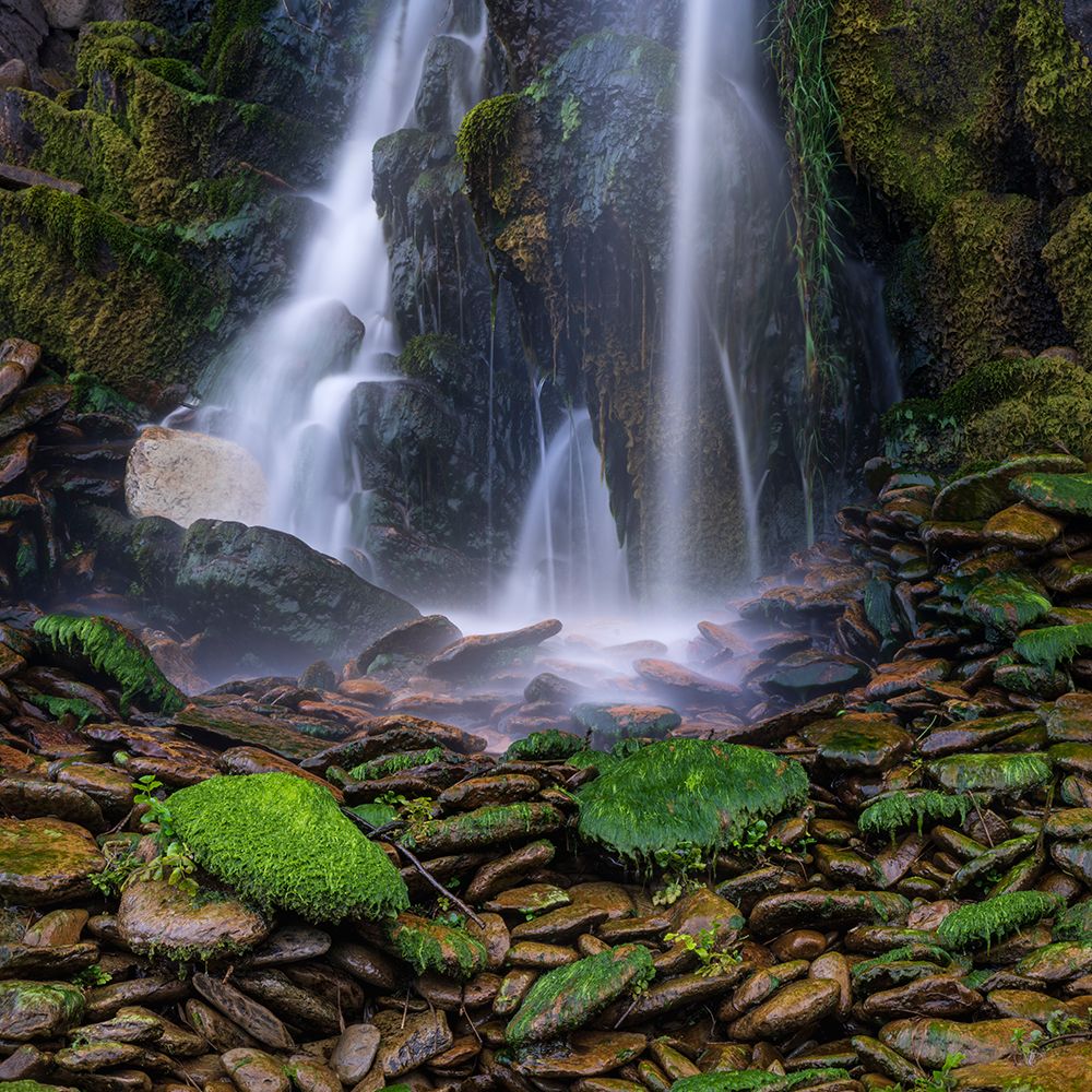 Ireland-Ferriters Cove Close-up of waterfall and mossy rocks art print by Jaynes Gallery for $57.95 CAD