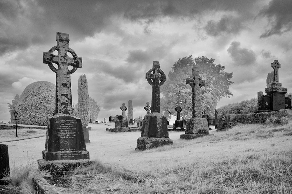 Celtic crosses-common in Ireland. County Mayo-Ireland. art print by Betty Sederquist for $57.95 CAD