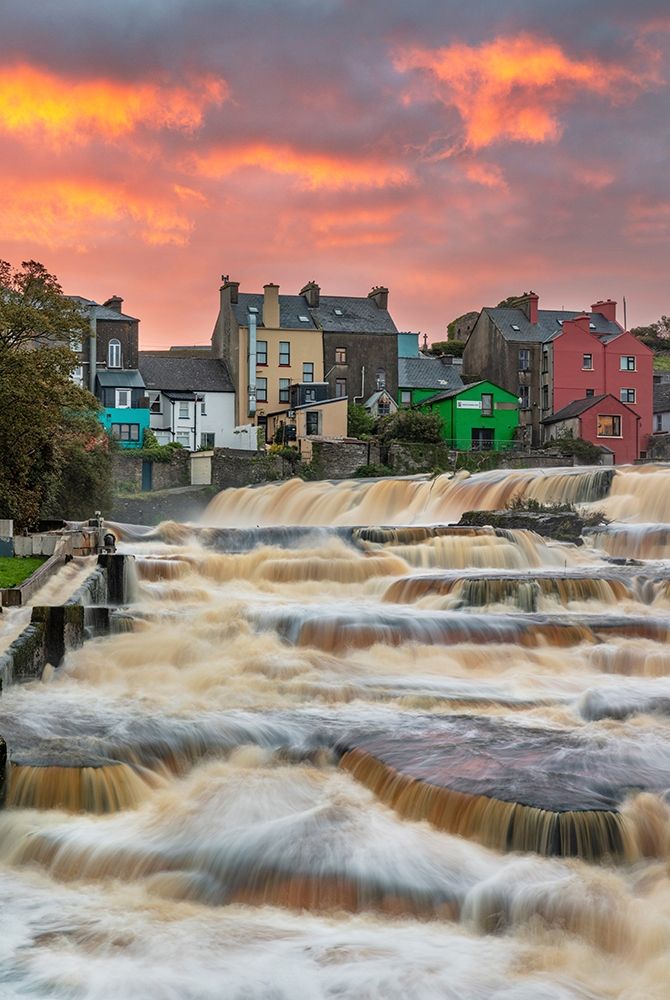 Ennistymon Falls on the Cullenagh River in Ennistymon-Ireland art print by Chuck Haney for $57.95 CAD