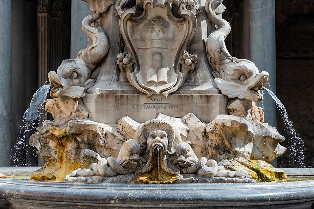 Italy-Rome Piazza della Rotunda-Fontana del Pantheon-1575 art print by Alison Jones for $57.95 CAD