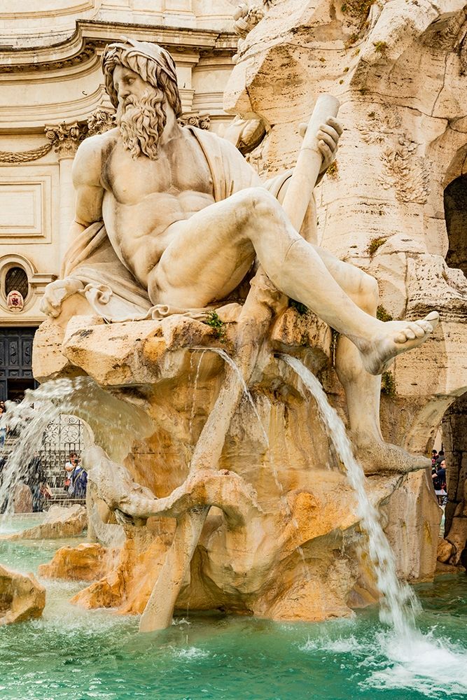 Italy-Rome Piazza Navona-Fountain of the Four Rivers art print by Alison Jones for $57.95 CAD