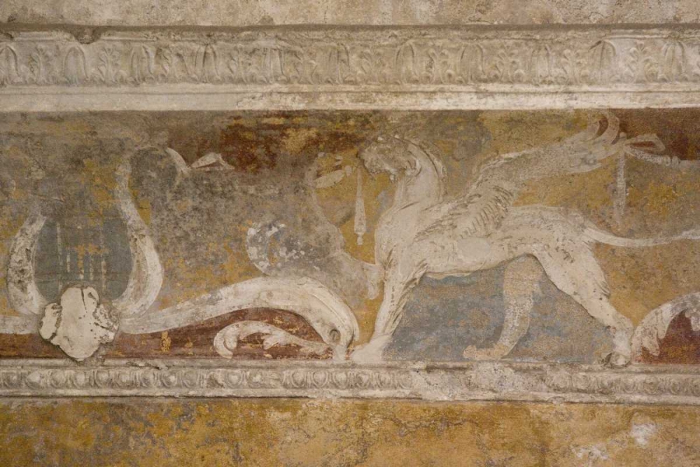 Italy, Pompeii Fresco details in the Forum Baths art print by Wendy Kaveney for $57.95 CAD