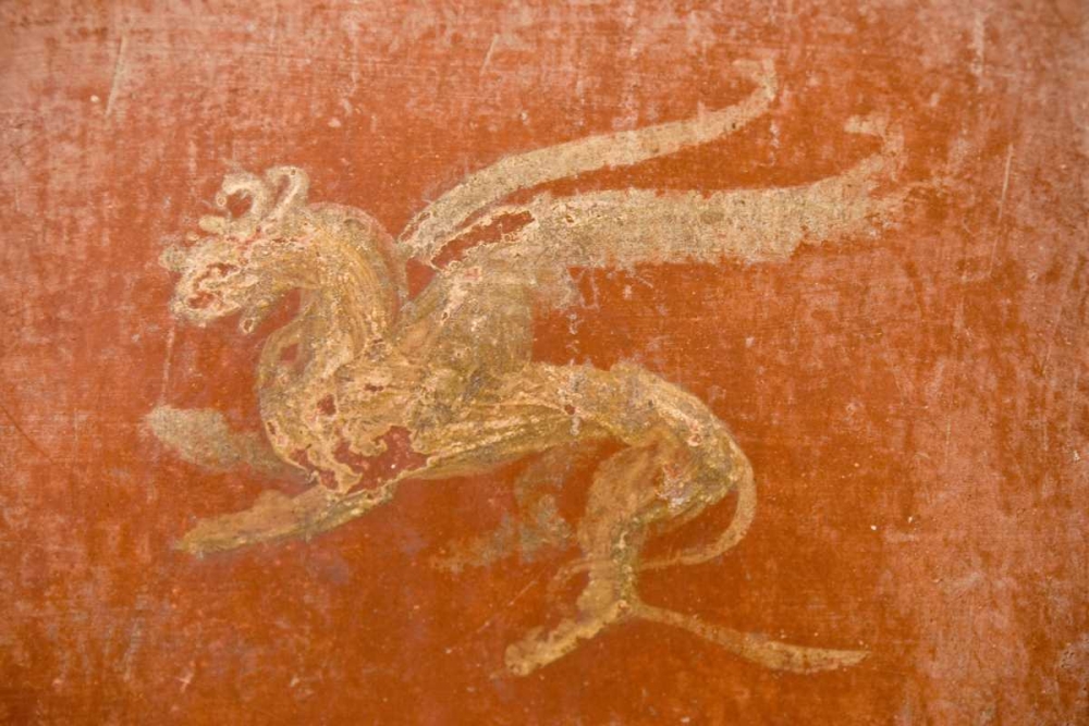 Italy, Pompeii Gryphon in Fullery of Stephanus art print by Wendy Kaveney for $57.95 CAD