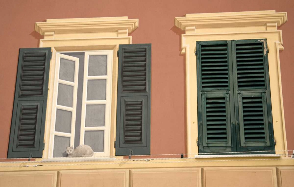 Italy, Camogli Trompe doeil style window art print by Wendy Kaveney for $57.95 CAD