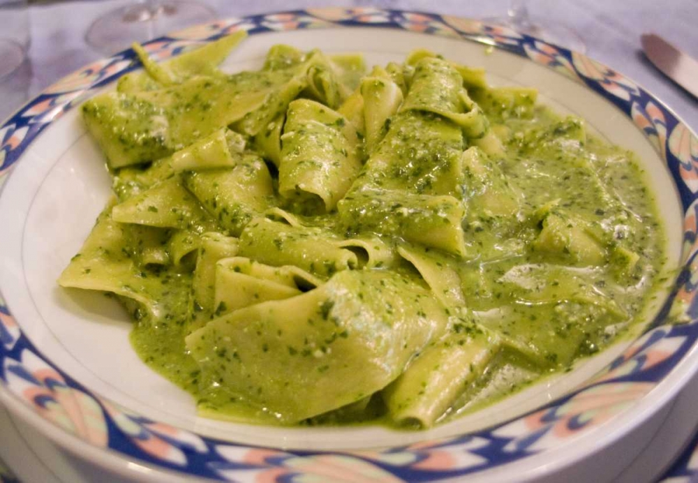 Italy, Camogli Plate of pasta with pesto sauce art print by Wendy Kaveney for $57.95 CAD