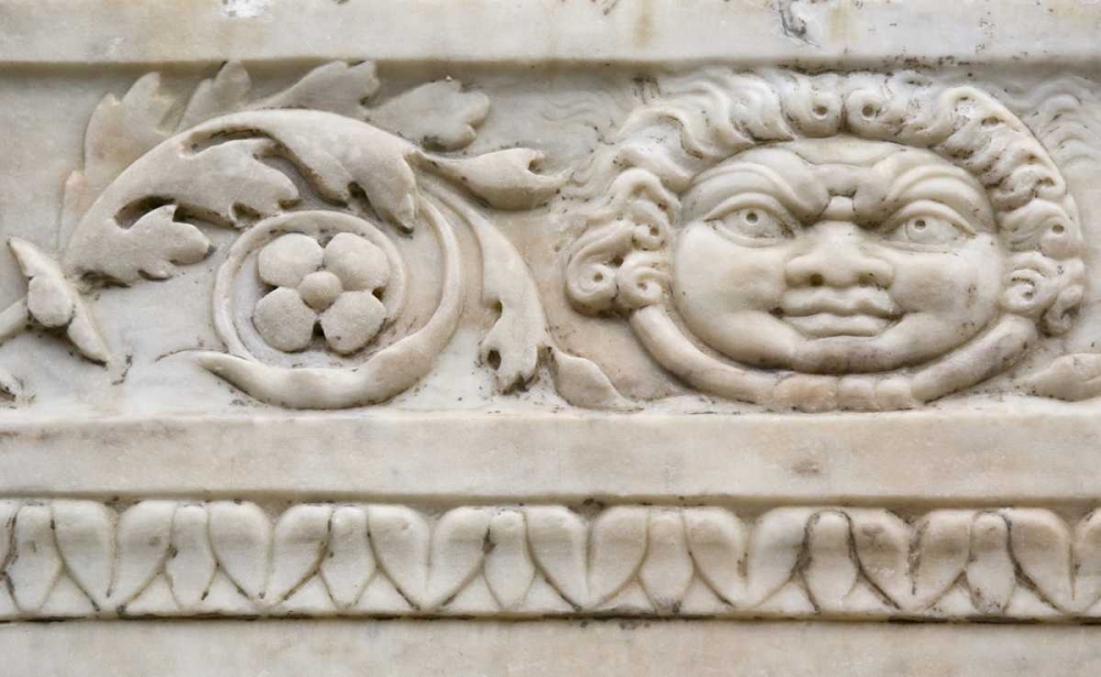 Italy, Campania, Herculaneum Details of carvings art print by Wendy Kaveney for $57.95 CAD