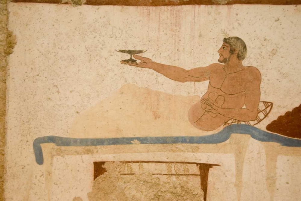Italy, Paestum Fresco from the Divers Tomb art print by Wendy Kaveney for $57.95 CAD