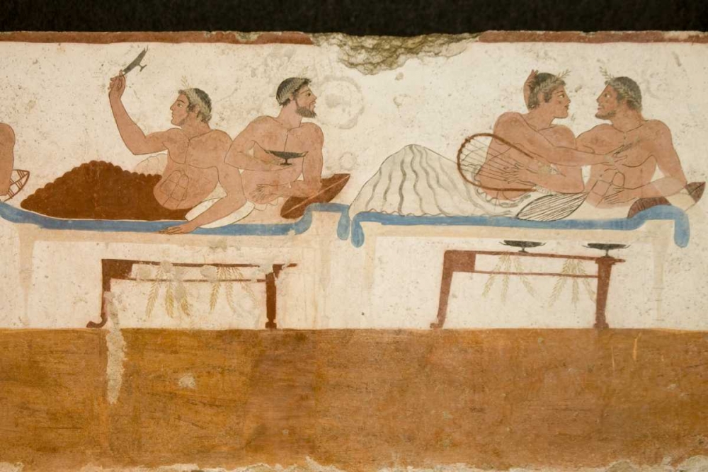 Italy, Paestum Fresco from the Divers Tomb art print by Wendy Kaveney for $57.95 CAD