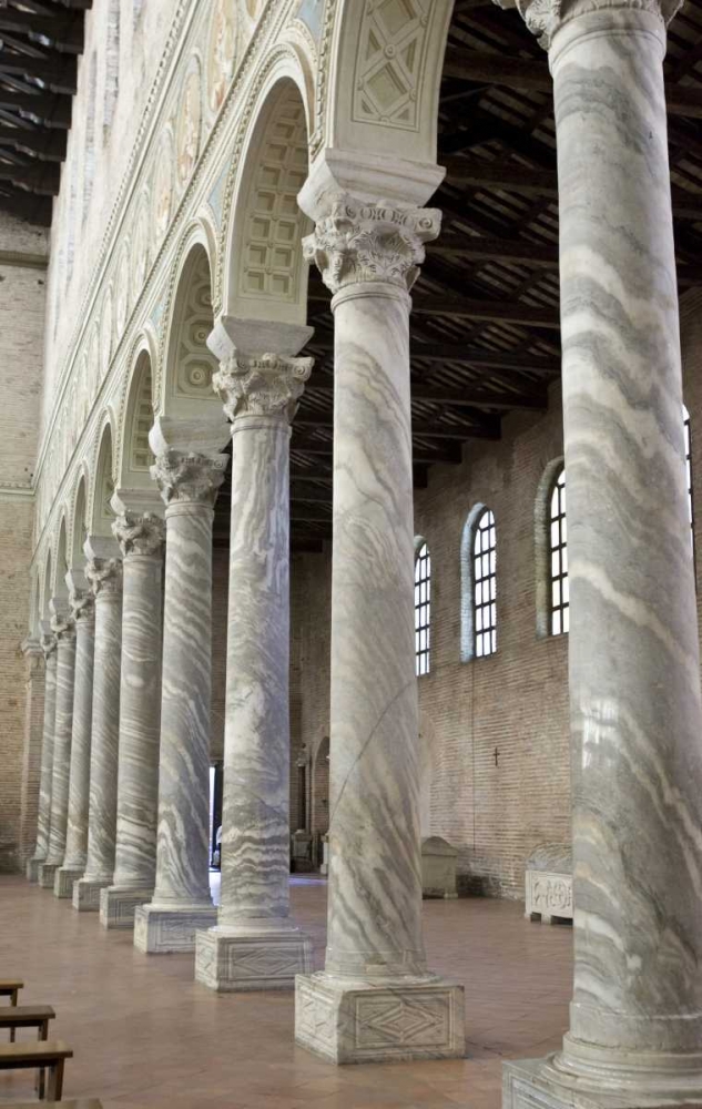 Italy, Ravenna Church of St Apollinare columns art print by Wendy Kaveney for $57.95 CAD