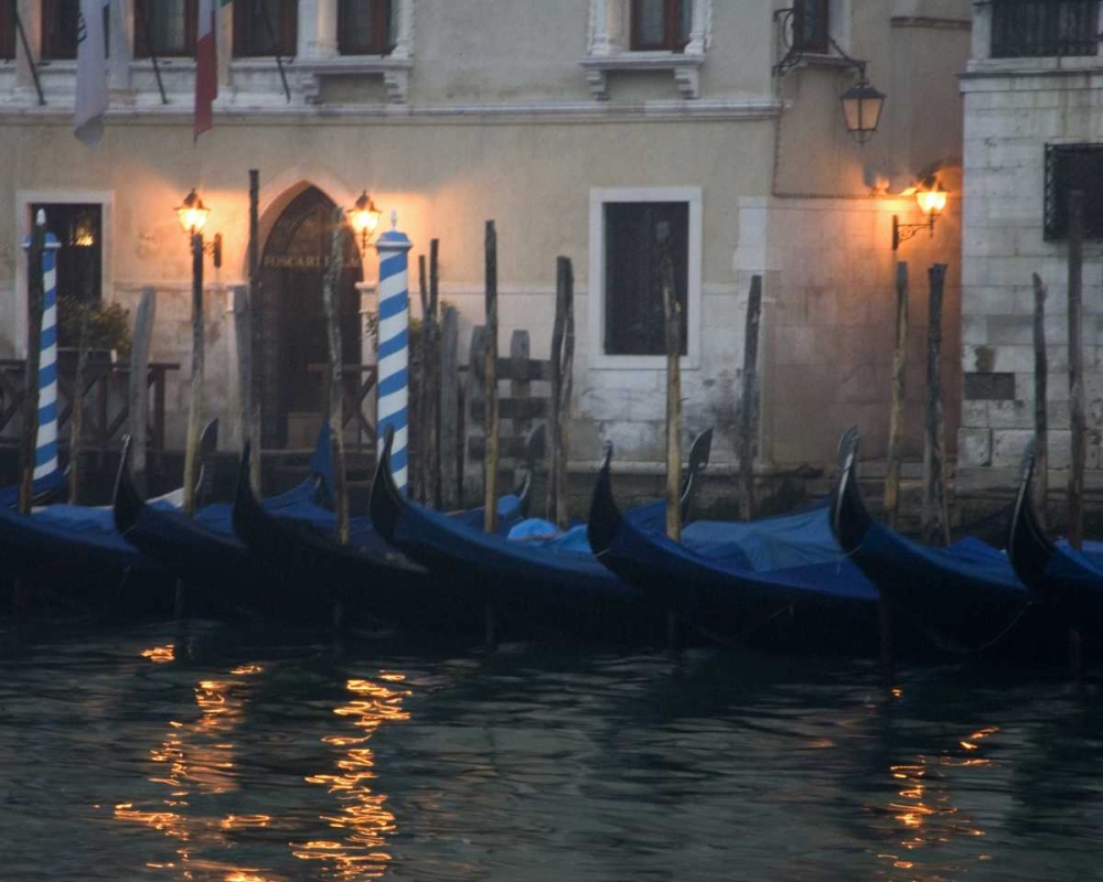 Italy, Venice Gondolas moored in early morning art print by Bill Young for $57.95 CAD