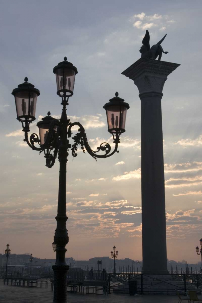 Italy, Venice Lion of St Mark atop column art print by Bill Young for $57.95 CAD