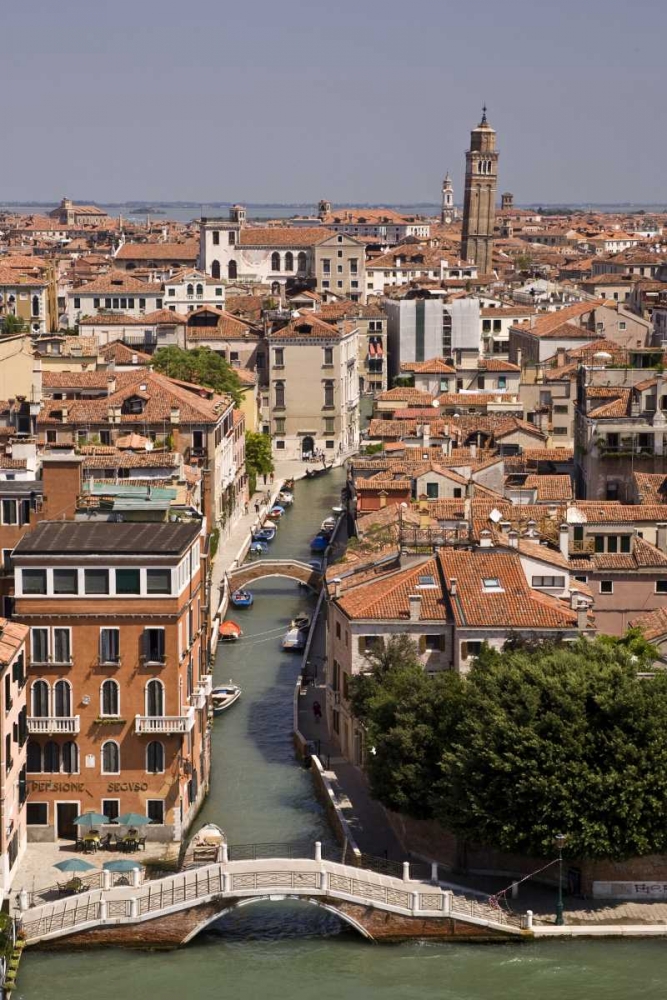 Italy, Venice Aerial looking down a Venice canal art print by Wendy Kaveney for $57.95 CAD