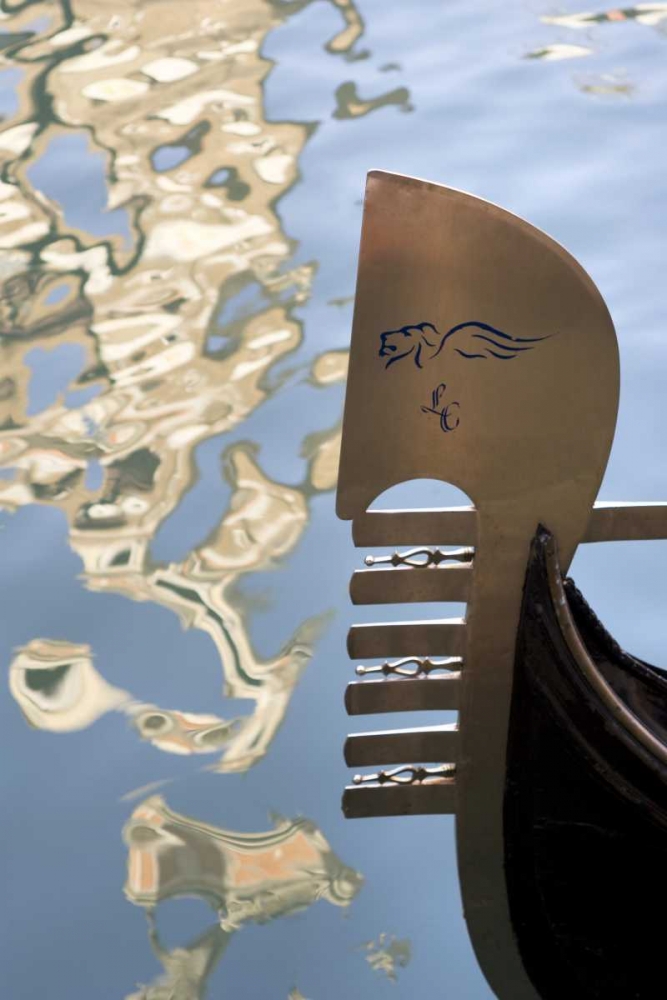 Italy, Venice Gondola bow and water reflection art print by Wendy Kaveney for $57.95 CAD