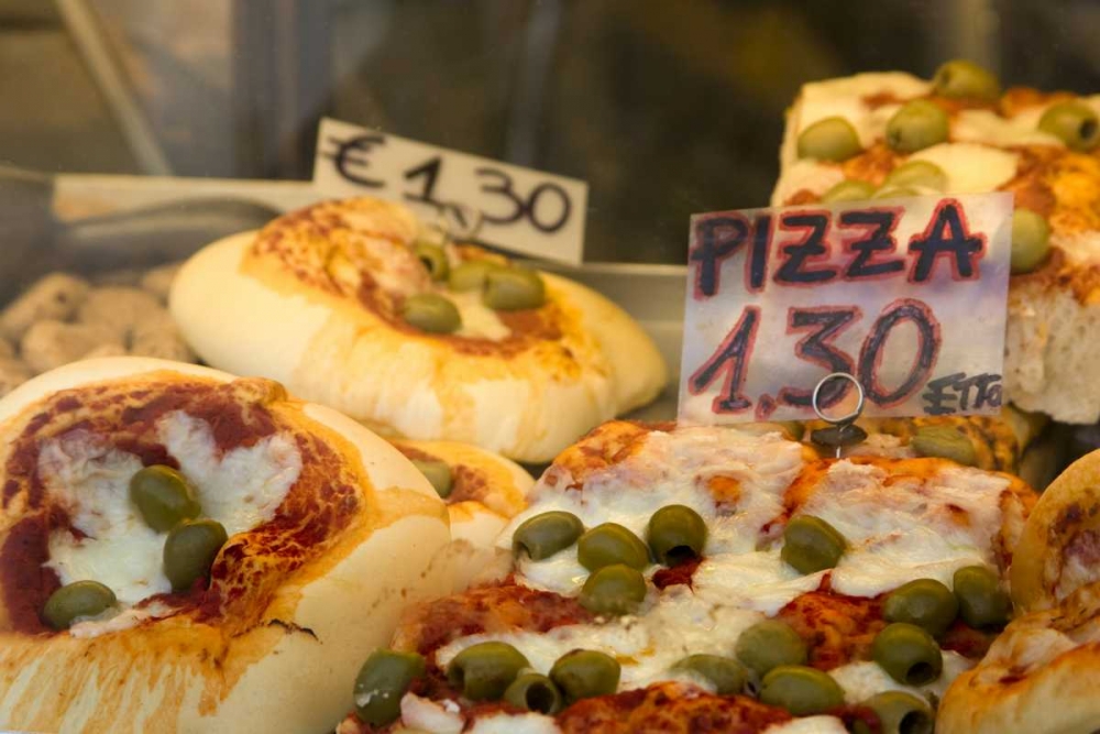 Italy, Venice Pizza slices for sale art print by Wendy Kaveney for $57.95 CAD