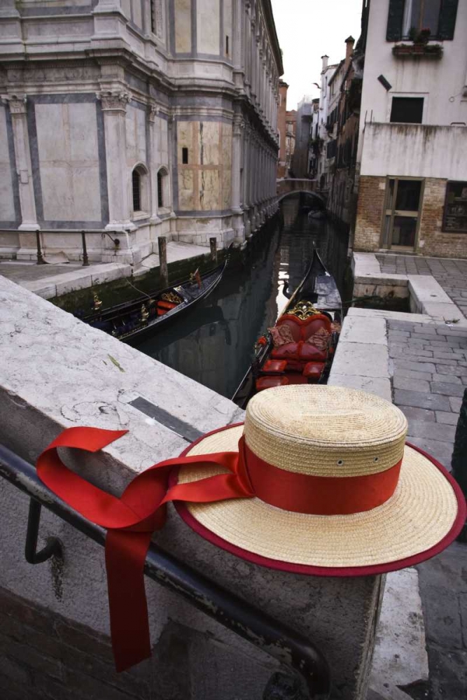 Italy, Venice Gondoliers hat and gondolas art print by Wendy Kaveney for $57.95 CAD
