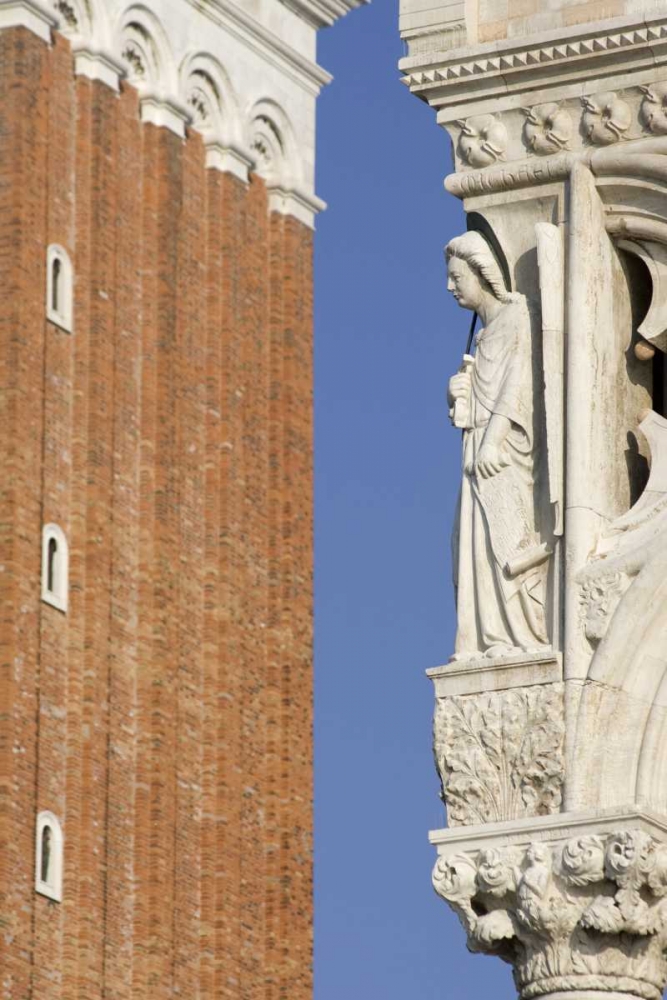 Italy, Venice A statue on the Doges Palace art print by Wendy Kaveney for $57.95 CAD