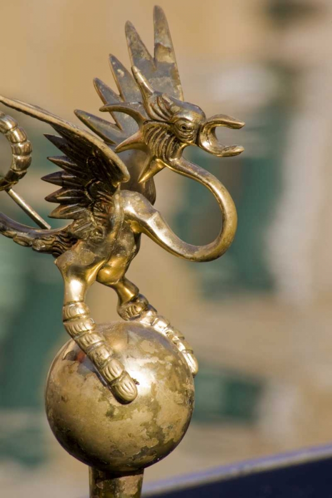 Italy, Venice Brass dragon on a gondola art print by Wendy Kaveney for $57.95 CAD