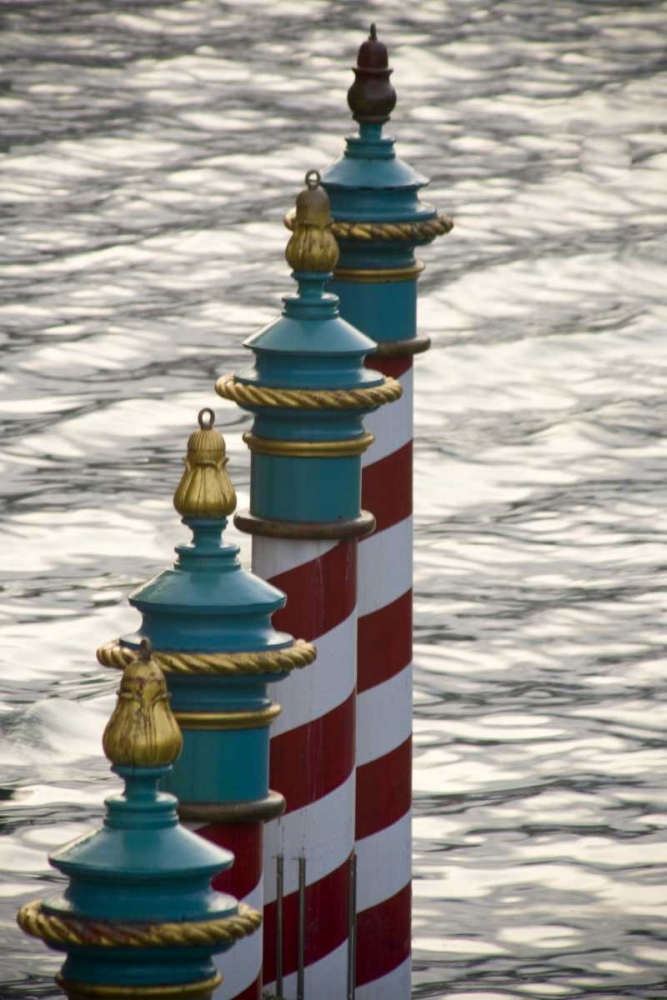 Italy, Venice A line of gondola parking poles art print by Wendy Kaveney for $57.95 CAD