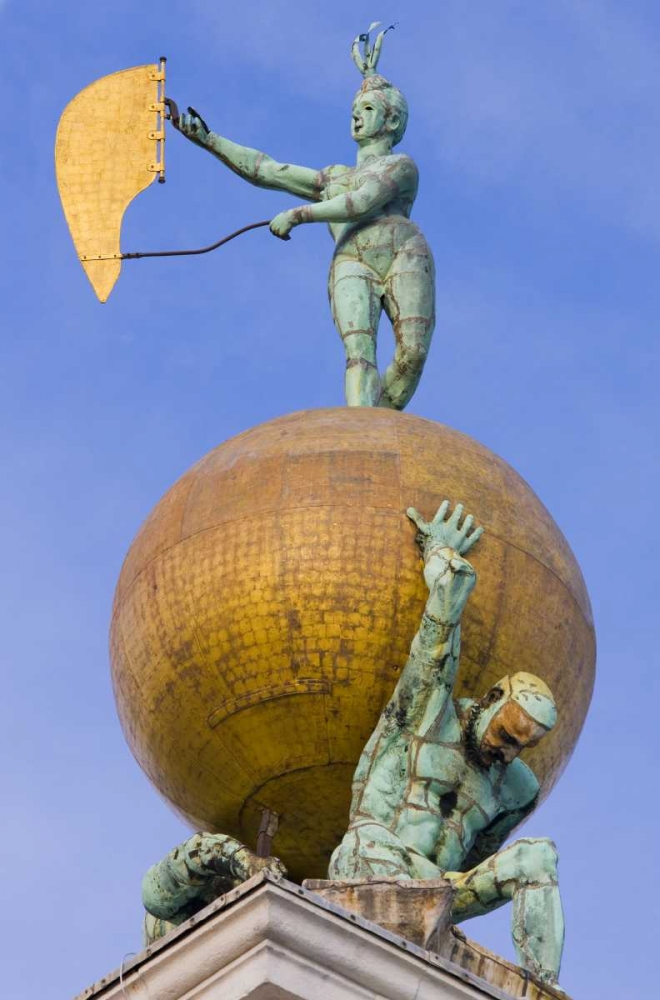 Italy, Venice Fortune statue on top a roof art print by Gilles Delisle for $57.95 CAD