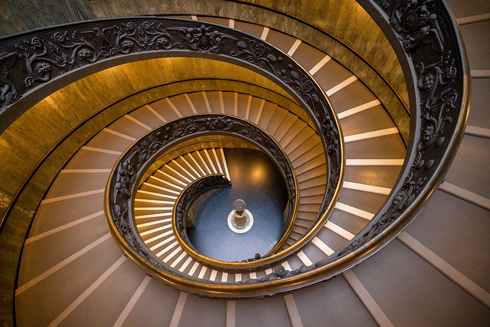 Europe-Italy-Rome-Bramante Stairwell at the Vatican Museum art print by Jaynes Gallery for $57.95 CAD