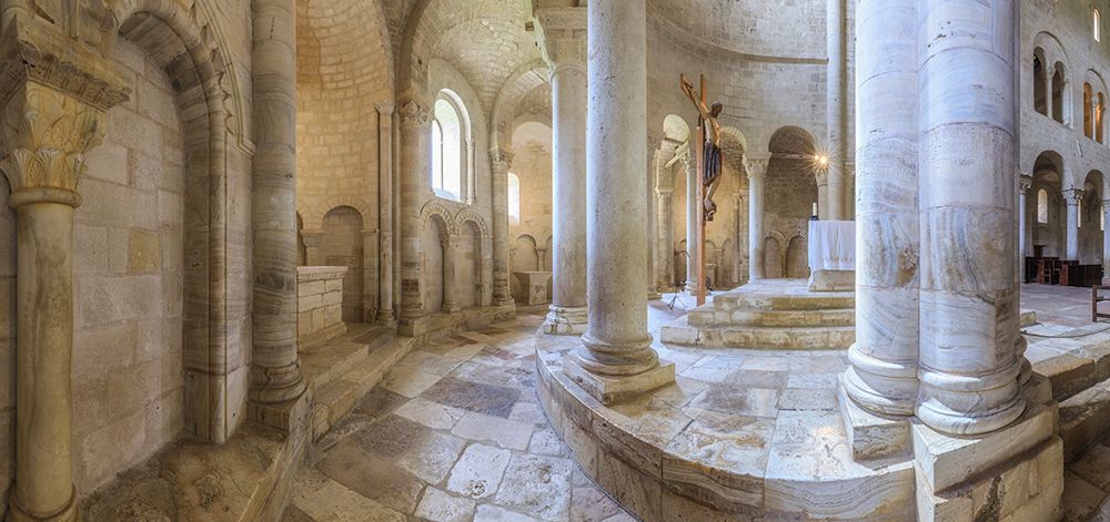 Europe-Italy-Tuscany-Interior of San Antimo Abbey art print by Jaynes Gallery for $57.95 CAD