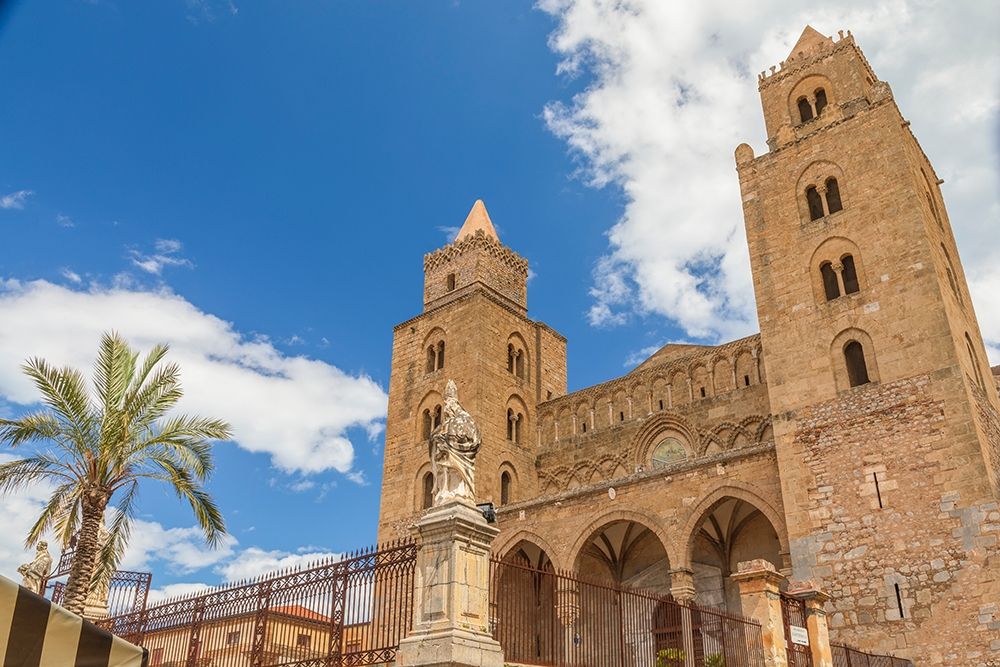 Palermo Province-Cefalu Exterior view of the towers of the Cefalu Cathedral art print by Emily Wilson for $57.95 CAD