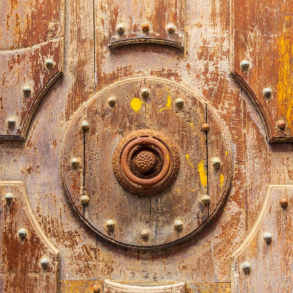 Palermo Province-Cefalu Detail of an exterior wooden door on the Cefalu Cathedral art print by Emily Wilson for $57.95 CAD