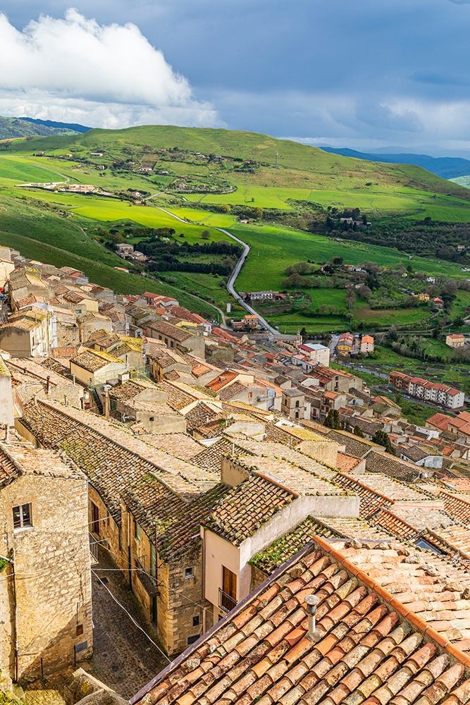 Palermo Province-Gangi View of the town of Gangi in the mountains of Sicily art print by Emily Wilson for $57.95 CAD