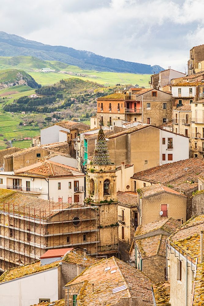 Palermo Province-Gangi View of the town of Gangi in the mountains of Sicily art print by Emily Wilson for $57.95 CAD