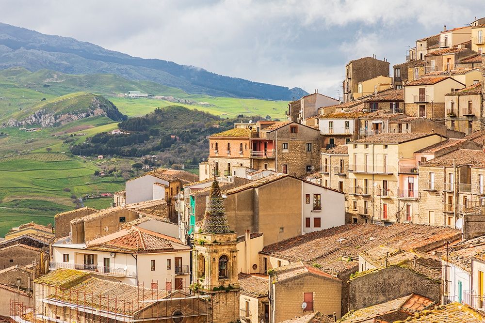 Palermo Province-Gangi View of the town of Gangi in the mountains of Sicily art print by Emily Wilson for $57.95 CAD