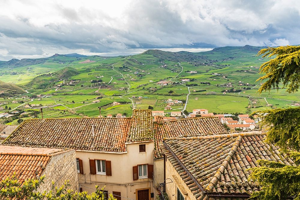 Palermo Province-Gangi Territorial town view of the countryside around Gangi in the mountains art print by Emily Wilson for $57.95 CAD