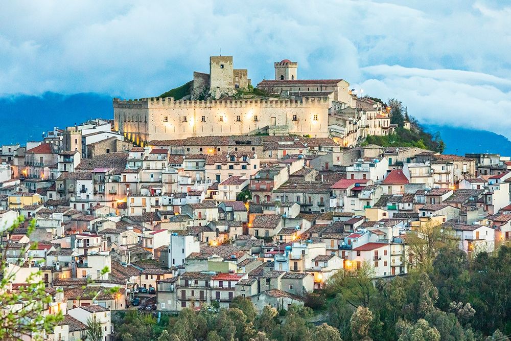 Messina Province-Montalbano Elicona The castle above the medieval hill town of Montalbano Elicona art print by Emily Wilson for $57.95 CAD