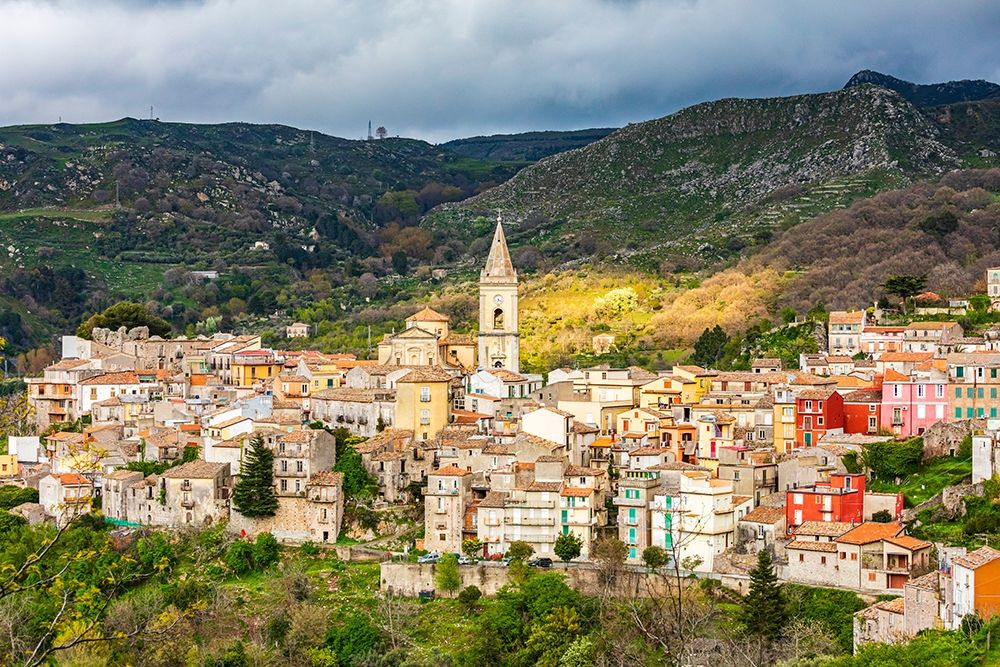 Messina Province-Novara di Sicilia The medieval hill town of Novara di Sicilia art print by Emily Wilson for $57.95 CAD