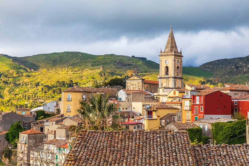 Messina Province-Novara di Sicilia The medieval hill town of Novara di Sicilia art print by Emily Wilson for $57.95 CAD