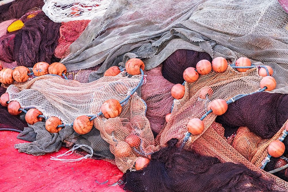 Agrigento Province-Sciacca A fishing net in the harbor of Sciacca-on the Mediterranean Sea art print by Emily Wilson for $57.95 CAD