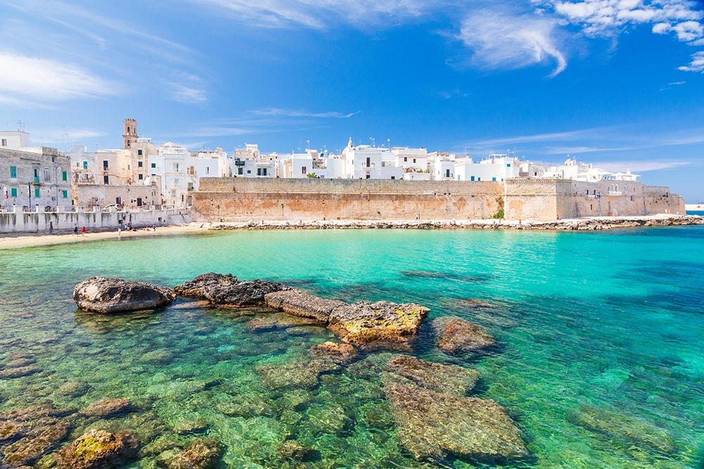 Italy-Apulia-Metropolitan City of Bari-Monopoli Porta Vecchia (Old Port) art print by Emily Wilson for $57.95 CAD