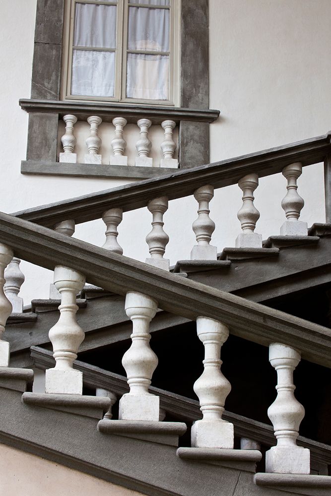 Italy-Tuscany-Lucca Stairs in the Pfanner Palace and gardens art print by Julie Eggers for $57.95 CAD