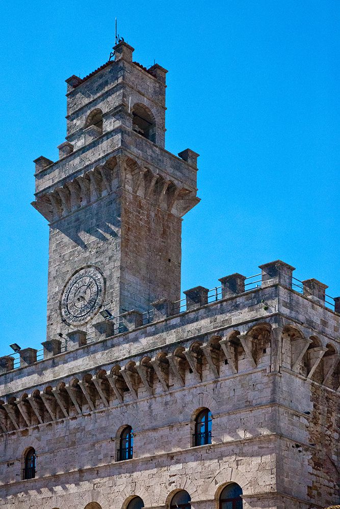 Italy-Tuscany-Montepulciano Palazzo Comunale (City Hall) and Palazzo Tanugi in the hill town art print by Julie Eggers for $57.95 CAD