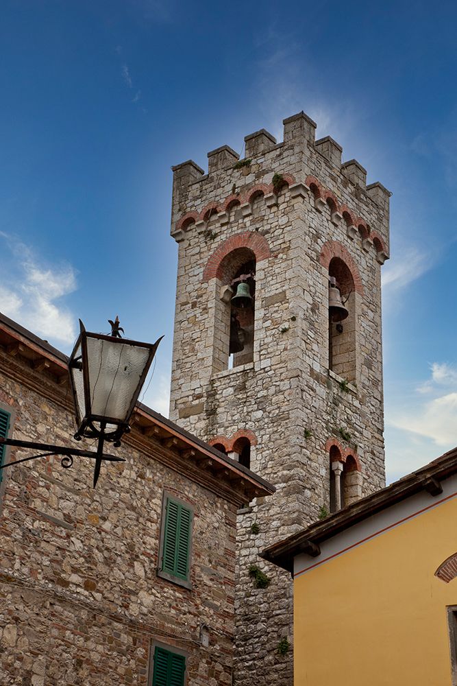 Italy-Radda in Chianti Bell tower of Saint Niccolo church in Radda in Chianti art print by Julie Eggers for $57.95 CAD