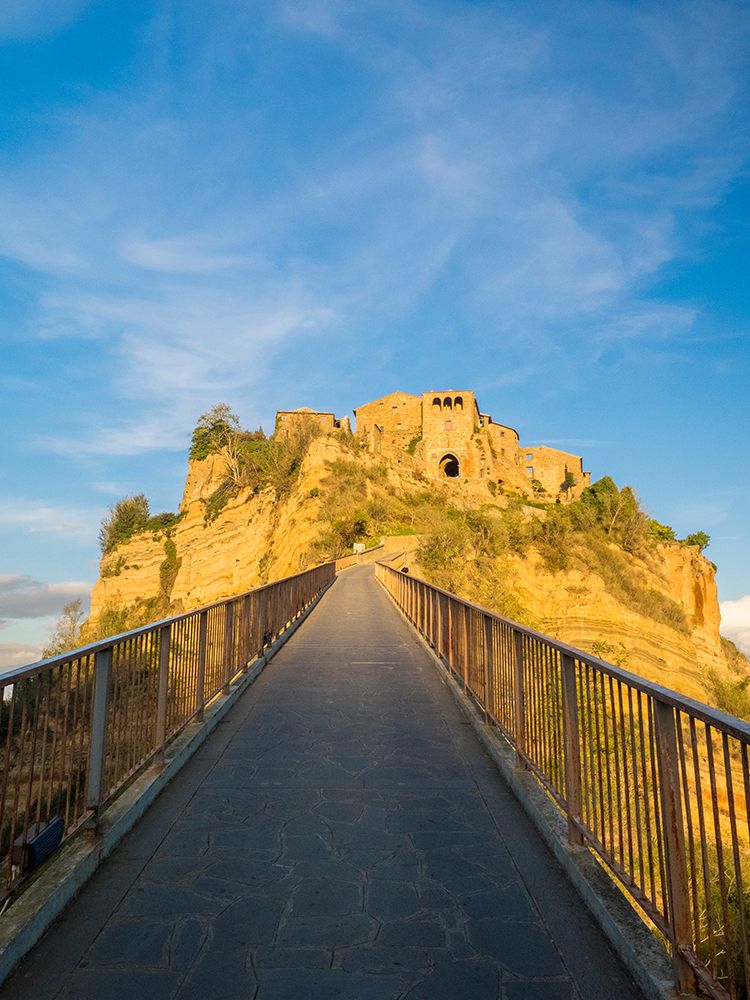 Italy-Tuscany-Civita di Bagnoregio Evening view of the bridge art print by Julie Eggers for $57.95 CAD